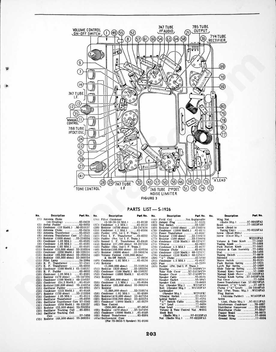 philco Studebaker Model S-1926 Custom Auto Radio 维修电路原理图.pdf_第3页