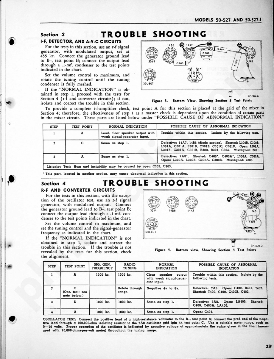 Philco Radio-Clock, Models 50-527 and 50-527-I维修电路原理图.pdf_第3页