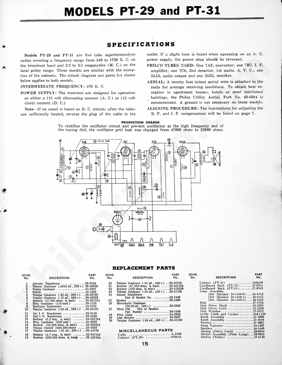 philco Model 40-110 维修电路原理图.pdf_第1页