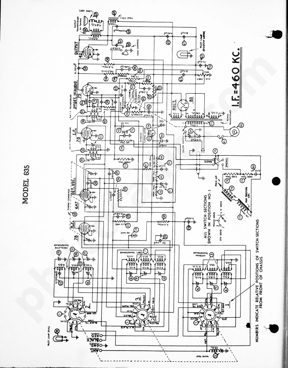 philco Model 635 电路原理图.pdf_第1页