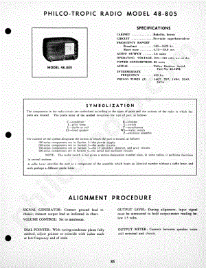 Philco-Tropic Radio Model 48-861维修电路原理图.pdf