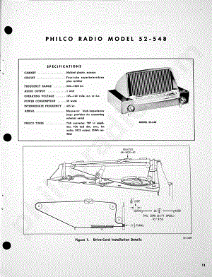 Philco Radio Model 52-548维修电路原理图.pdf