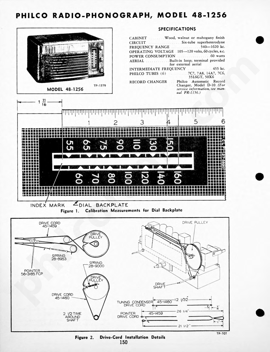 Philco Radio-Phonograph Model 48-1270维修电路原理图.pdf_第1页