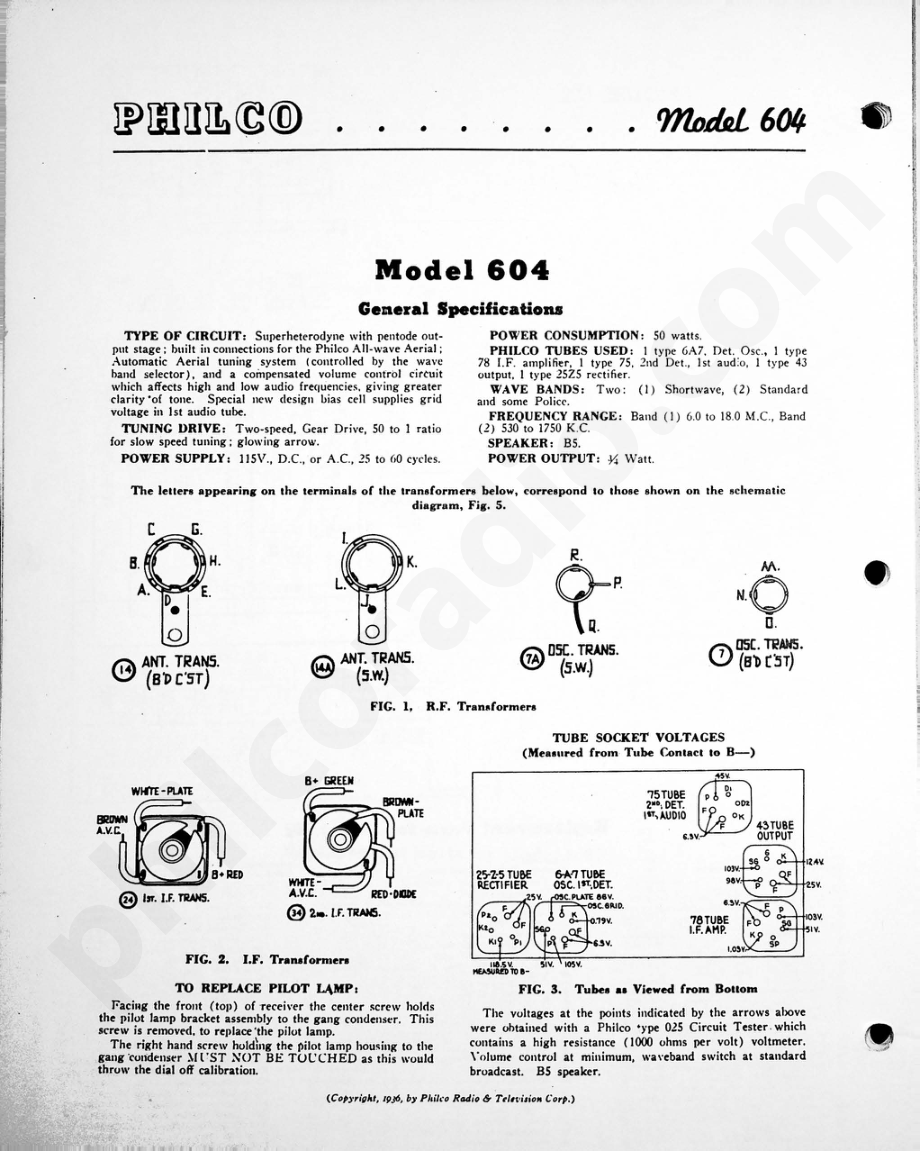 philco Model 604 电路原理图.pdf_第1页