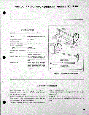 Philco Radio-Phonograph Model 52-1730维修电路原理图.pdf