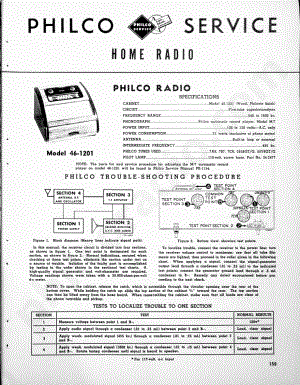 philco Model 46-1201维修电路原理图.pdf