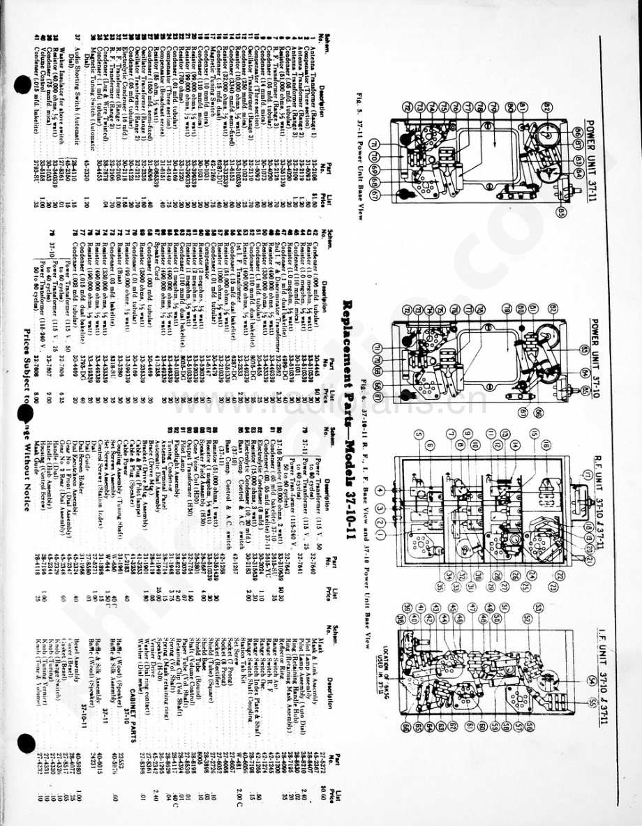 philco Models 37-10 and 37-11 (121) 维修电路原理图.pdf_第3页