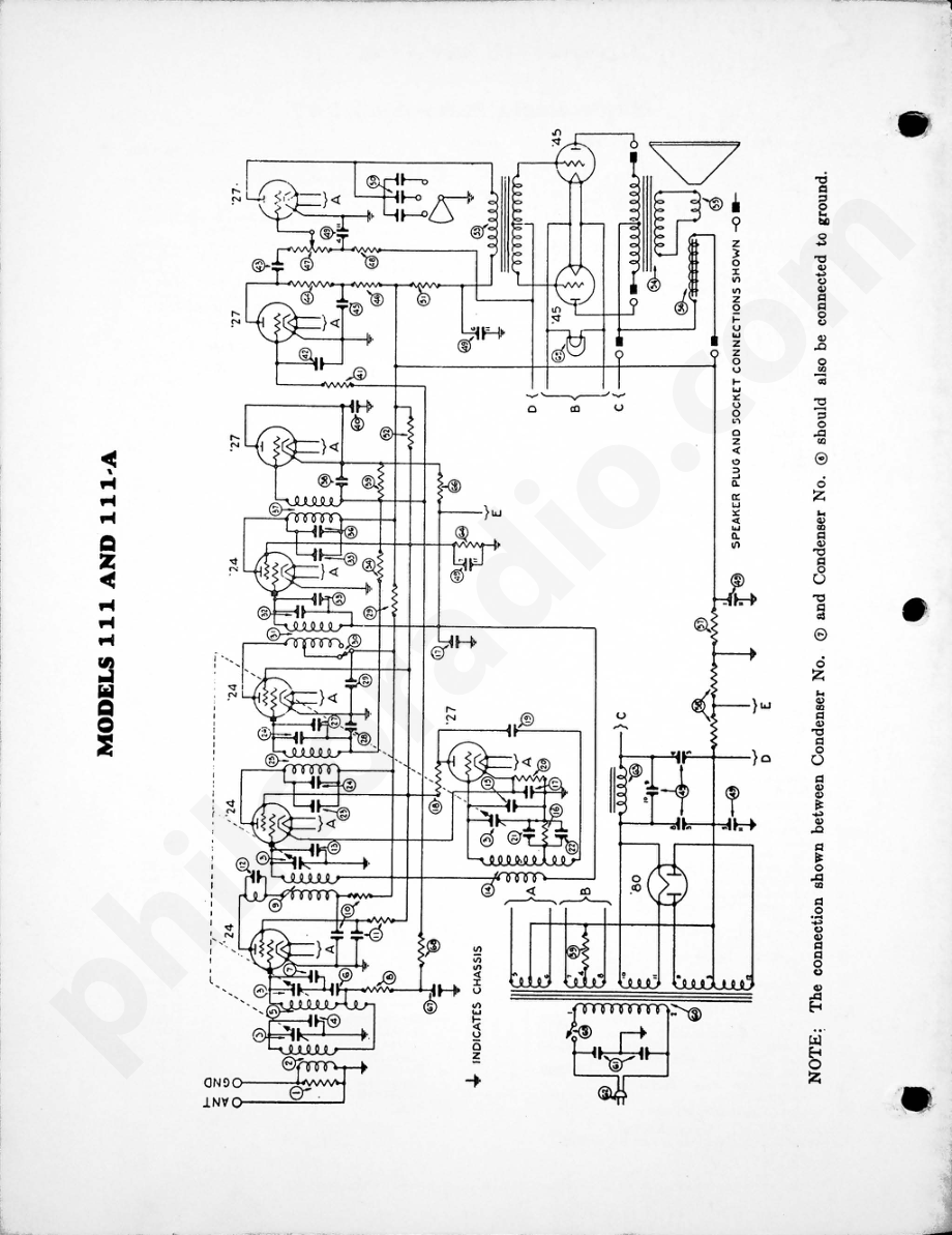 philco Models 111 and 111-A 电路原理图.pdf_第1页