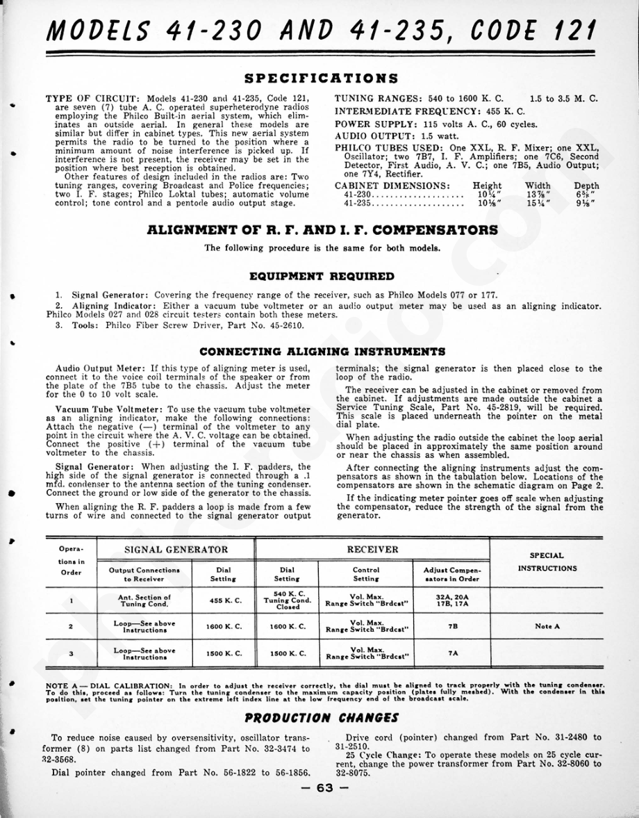 philco Model 41-258, Code 122维修电路原理图.pdf_第1页