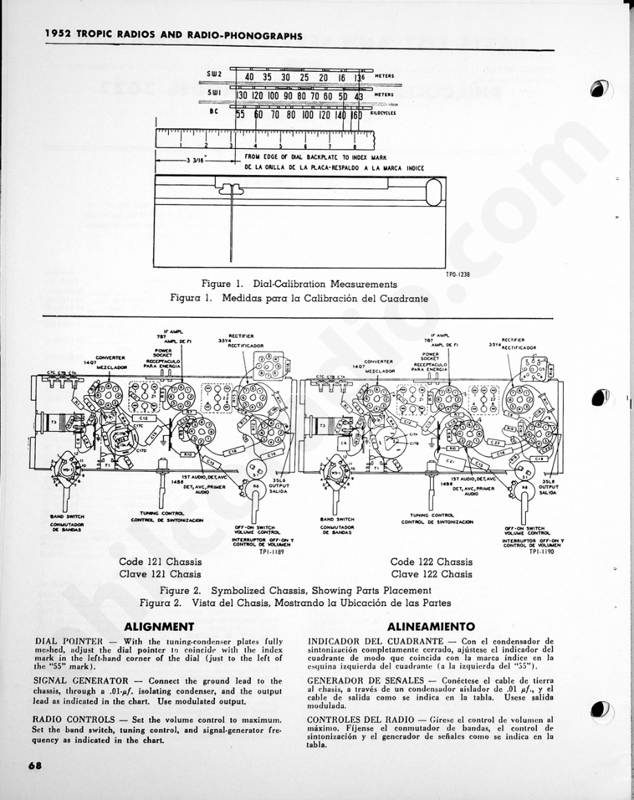 Philco-Tropic Radio Model 3022, Codes 121 and 122维修电路原理图.pdf_第2页