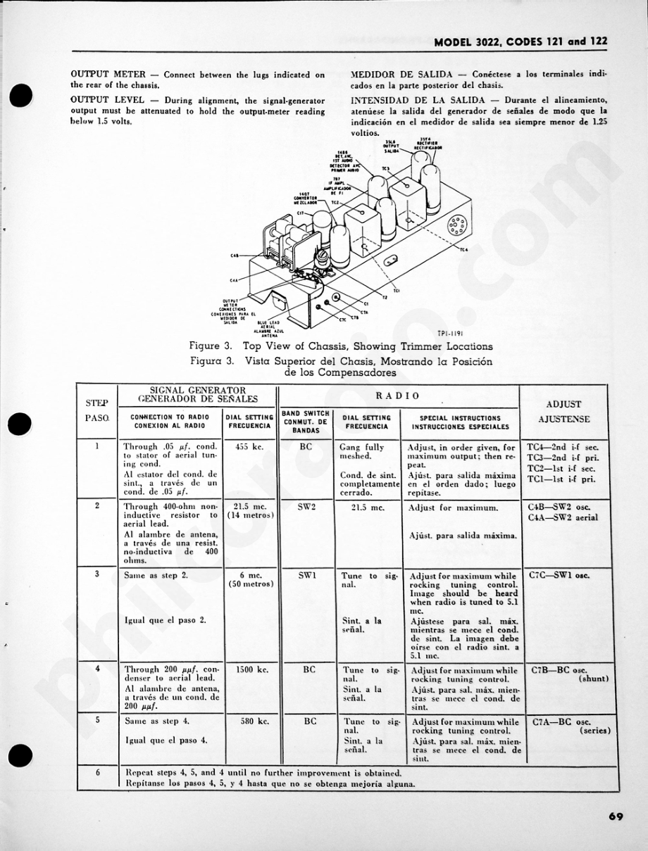 Philco-Tropic Radio Model 3022, Codes 121 and 122维修电路原理图.pdf_第3页