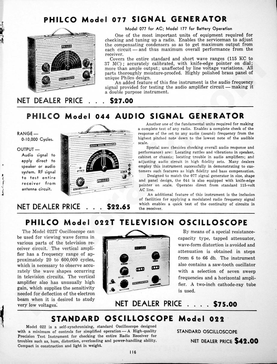 Philco Test Equipment Catalog 维修电路原理图.pdf_第3页