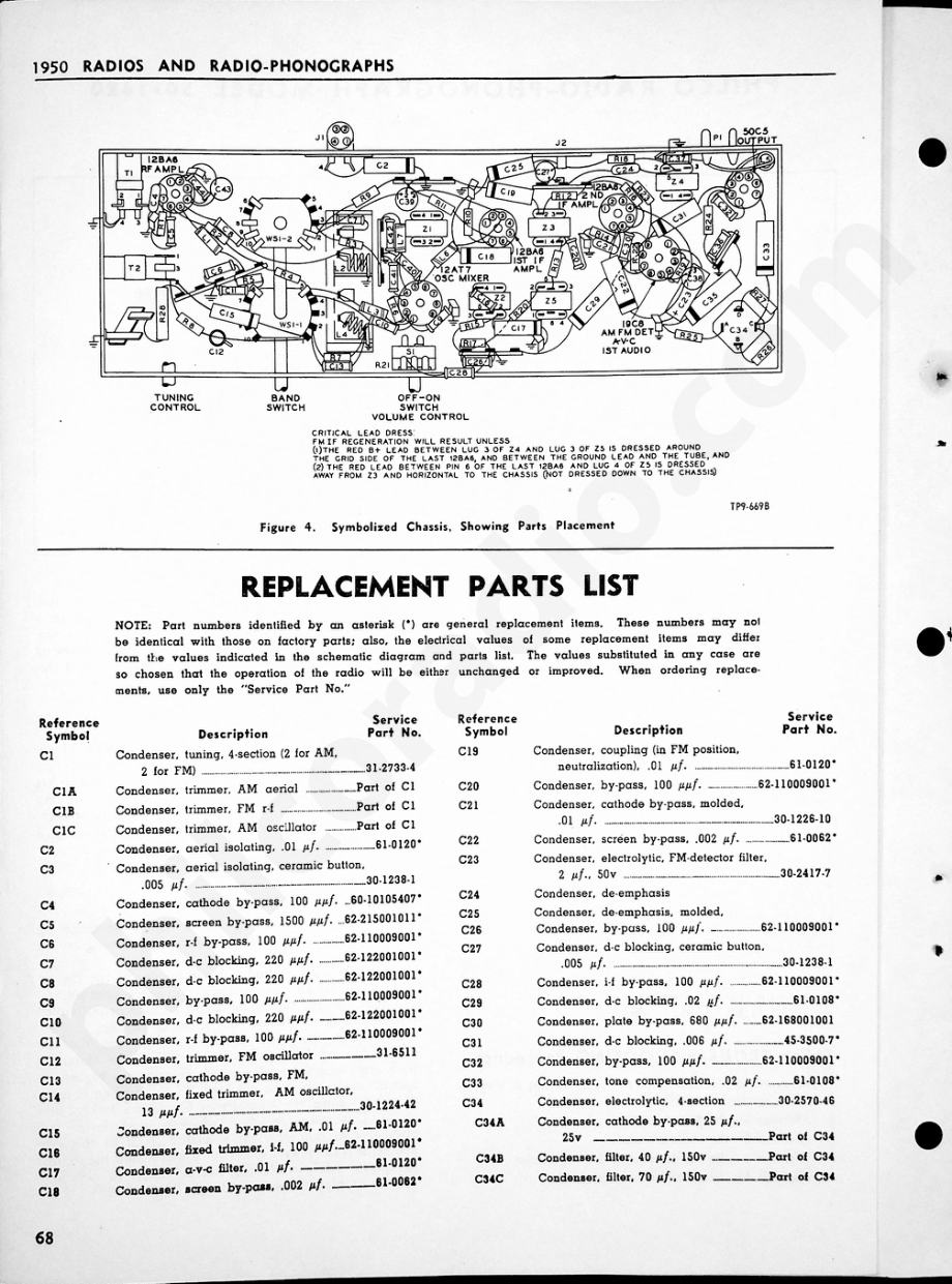 Philco Radio Model 59-925, Code 123 and 50-926维修电路原理图.pdf_第3页