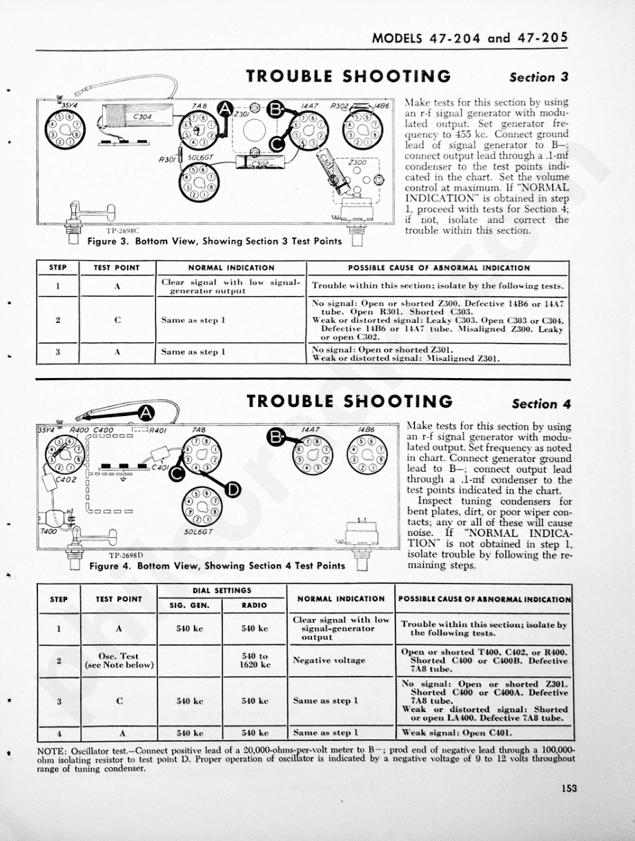 philco Model 47-204, 47-205维修电路原理图.pdf_第3页