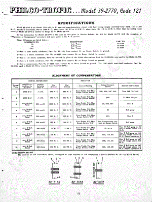 Philco-Tropic Model 39-2770, Code 121 维修电路原理图.pdf