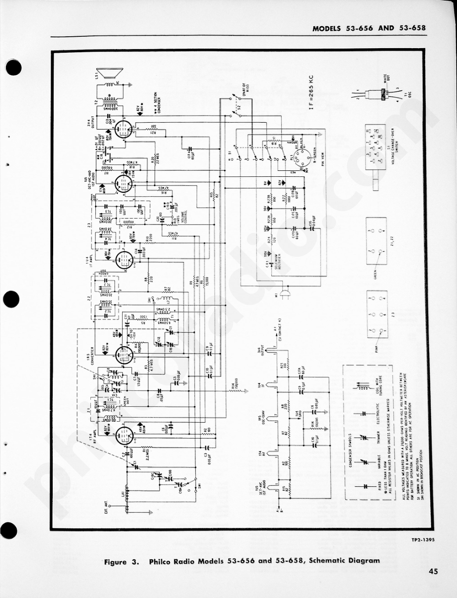 Philco Radio Models 53-656 and 53-658维修电路原理图.pdf_第3页