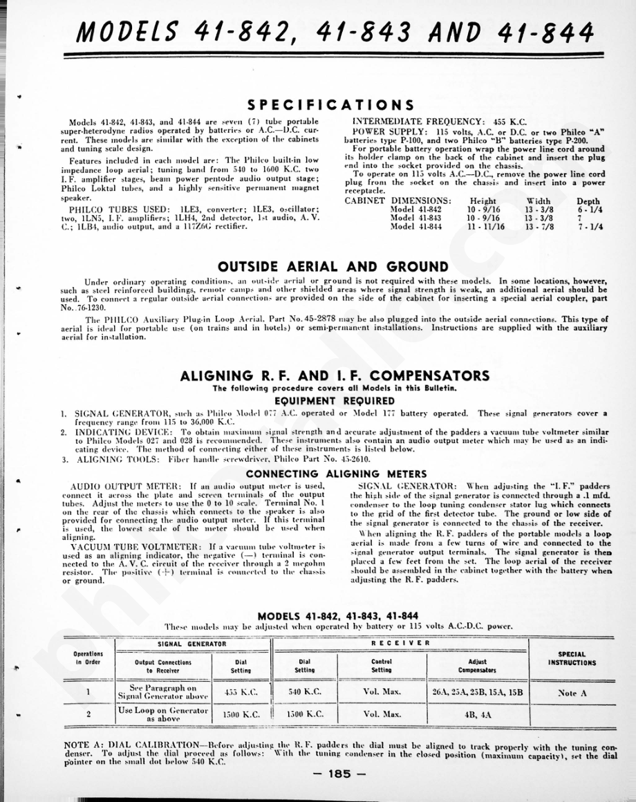 philco Model AR-50维修电路原理图.pdf_第1页