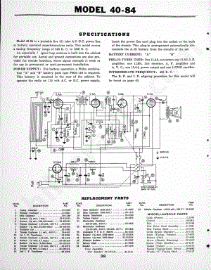 philco Model P-1635 维修电路原理图.pdf