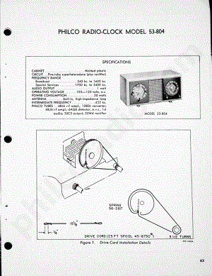 Philco Radio-Clock Model 53-804维修电路原理图.pdf