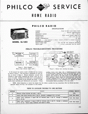 philco Model 46-1203维修电路原理图.pdf