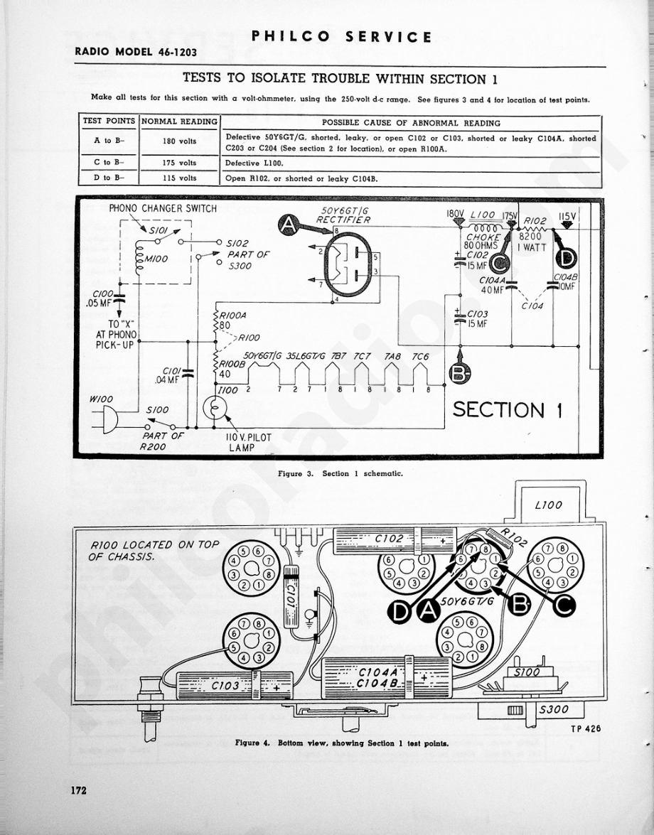 philco Model 46-1203维修电路原理图.pdf_第2页