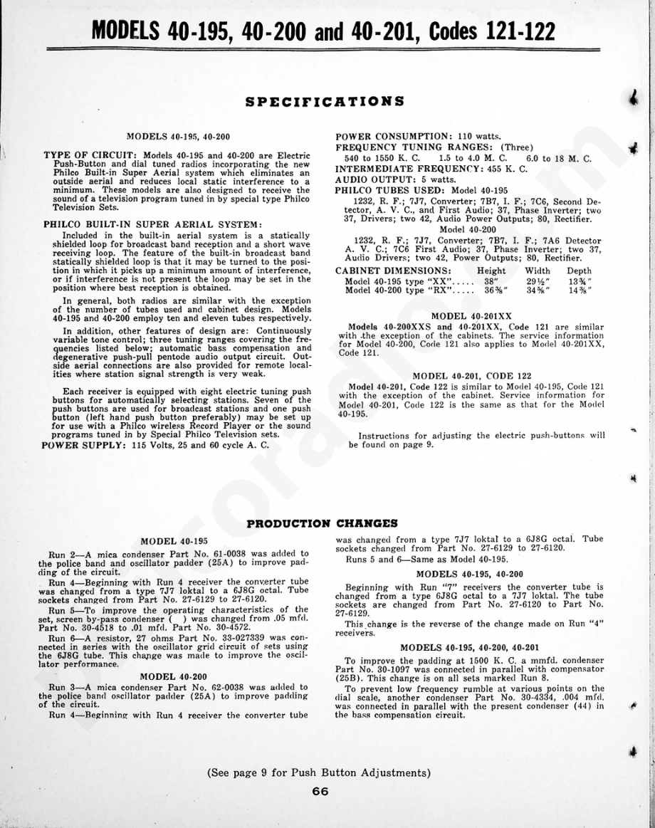 philco Aligning Procedure – Models N-1514, S-1516 and P-1517 维修电路原理图.pdf_第1页