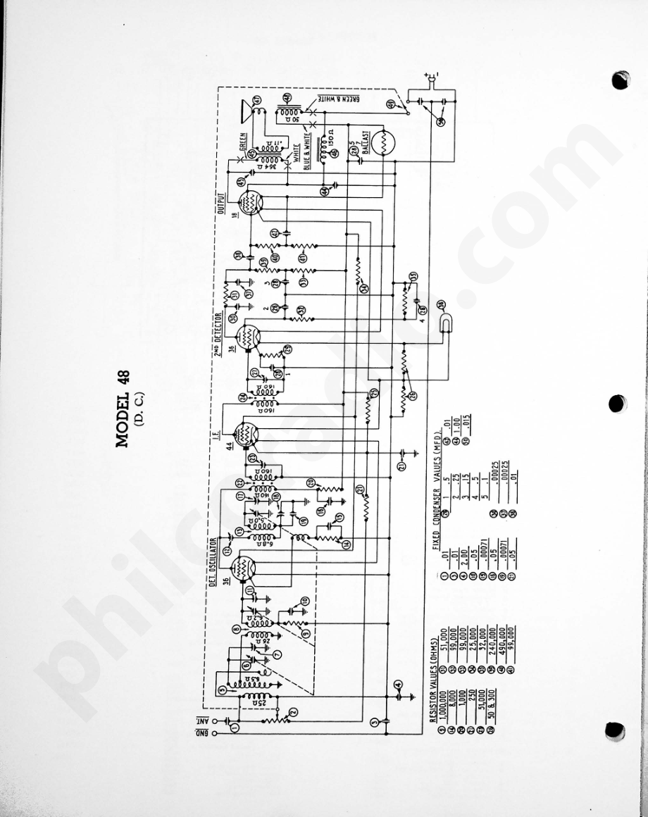 philco Model 48 (D.C 电路原理图.pdf_第1页