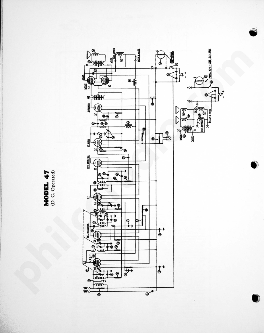 philco Model 47 (D.C 电路原理图.pdf_第1页