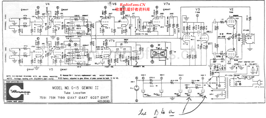 Ampeg-G15Gemini2-pwr-sch维修电路原理图.pdf_第1页