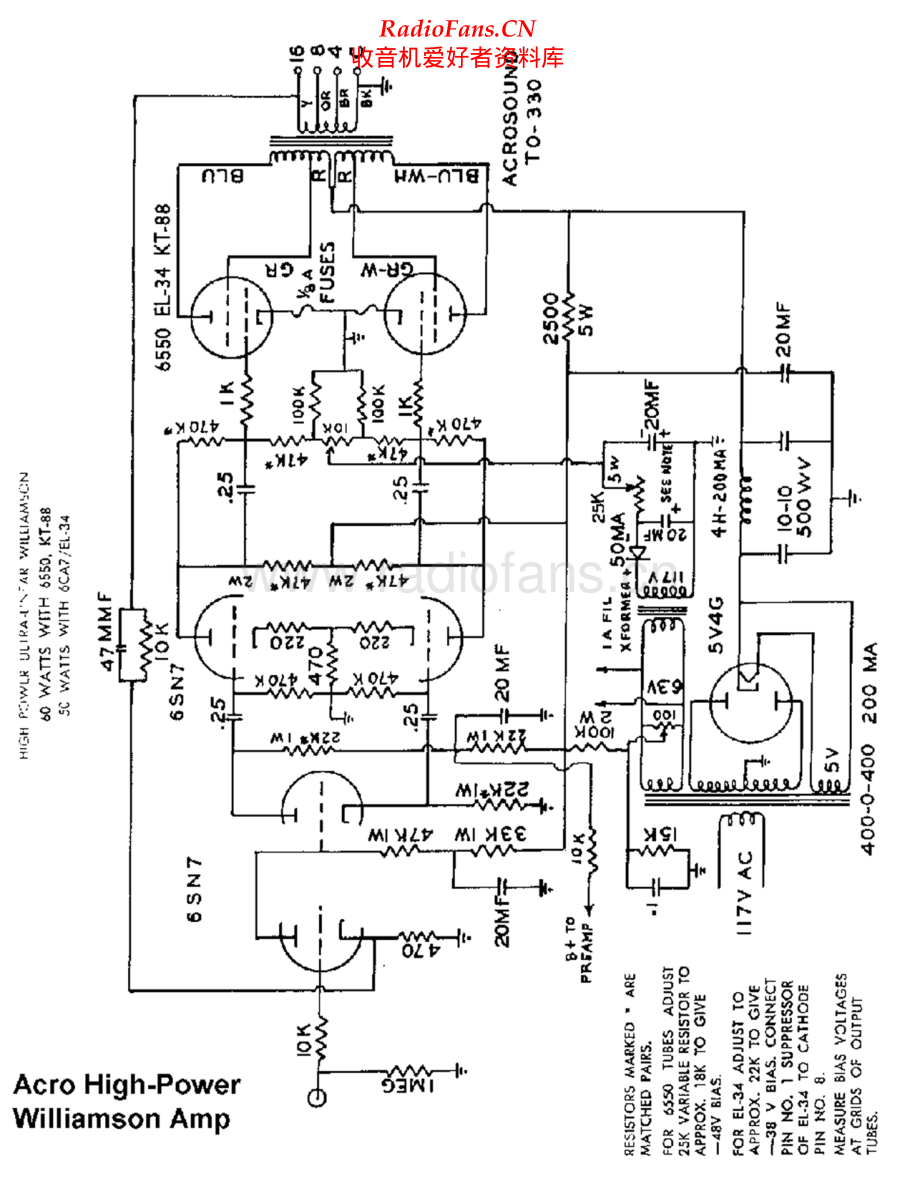 AcroSound-HPULWilliams-pwr-sch1维修电路原理图.pdf_第1页