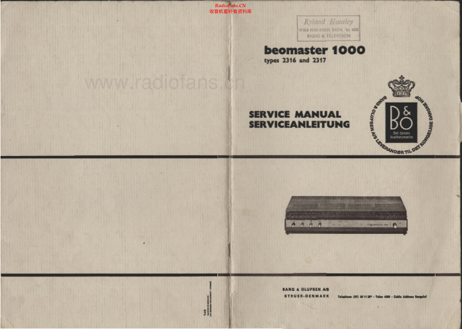 BO-Beomaster1000_type231x-sm2维修电路原理图.pdf_第1页