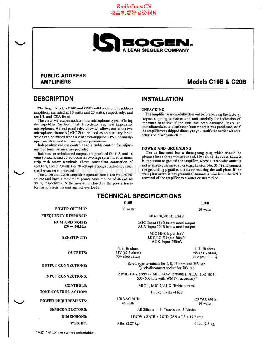 Bogen-C10B-pa-sm维修电路原理图.pdf_第1页