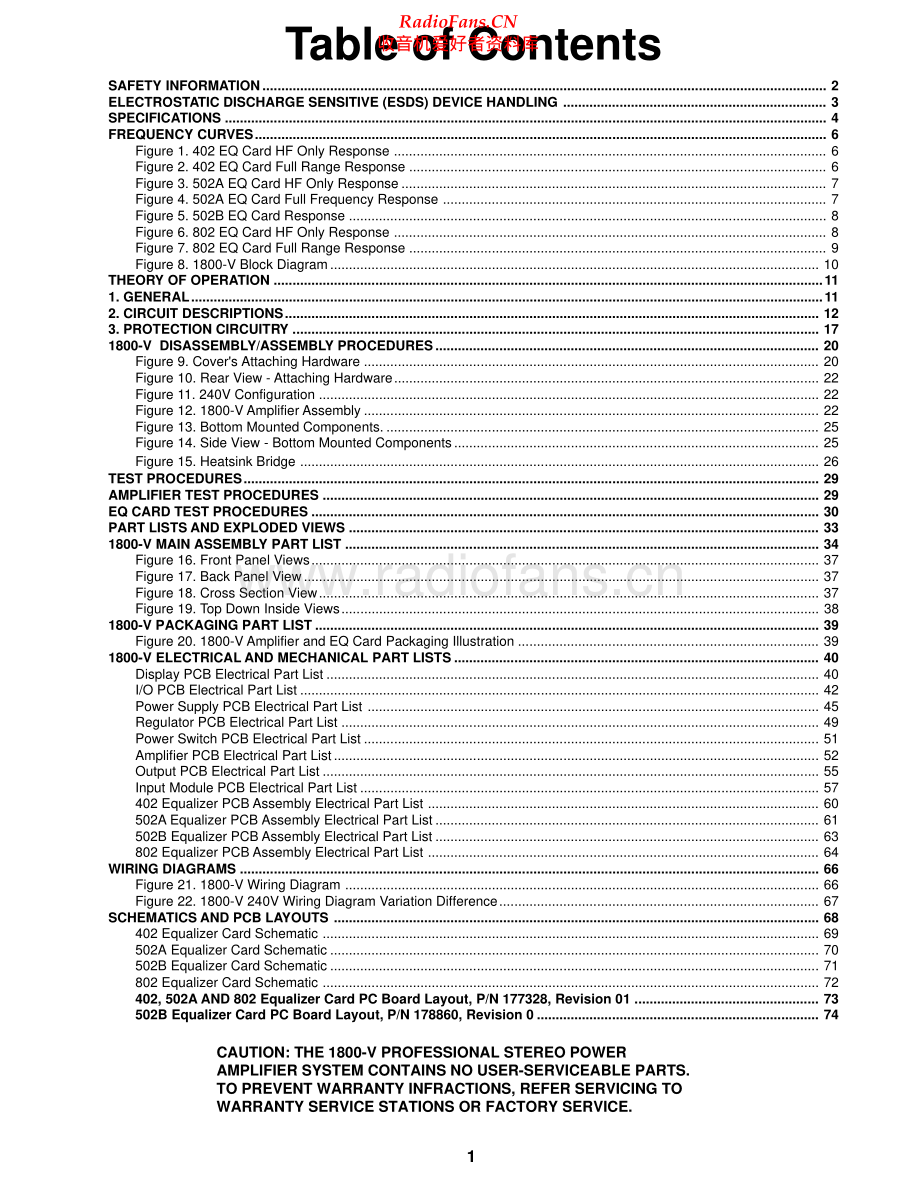 Bose-1800V-pwr-sm维修电路原理图.pdf_第1页