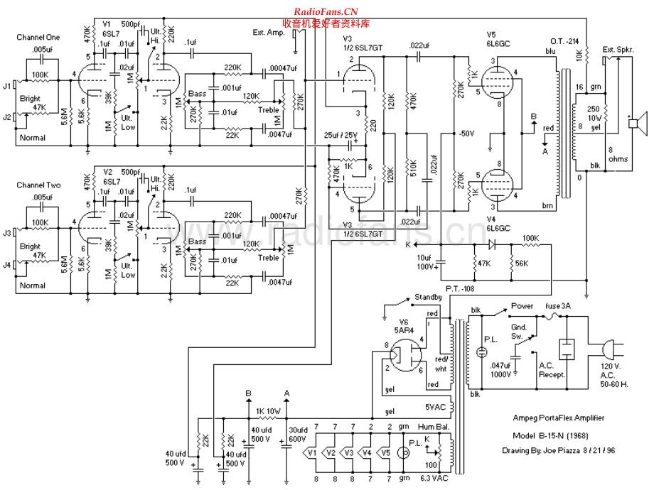 Ampeg-B15N-pwr-sch2维修电路原理图.pdf_第1页