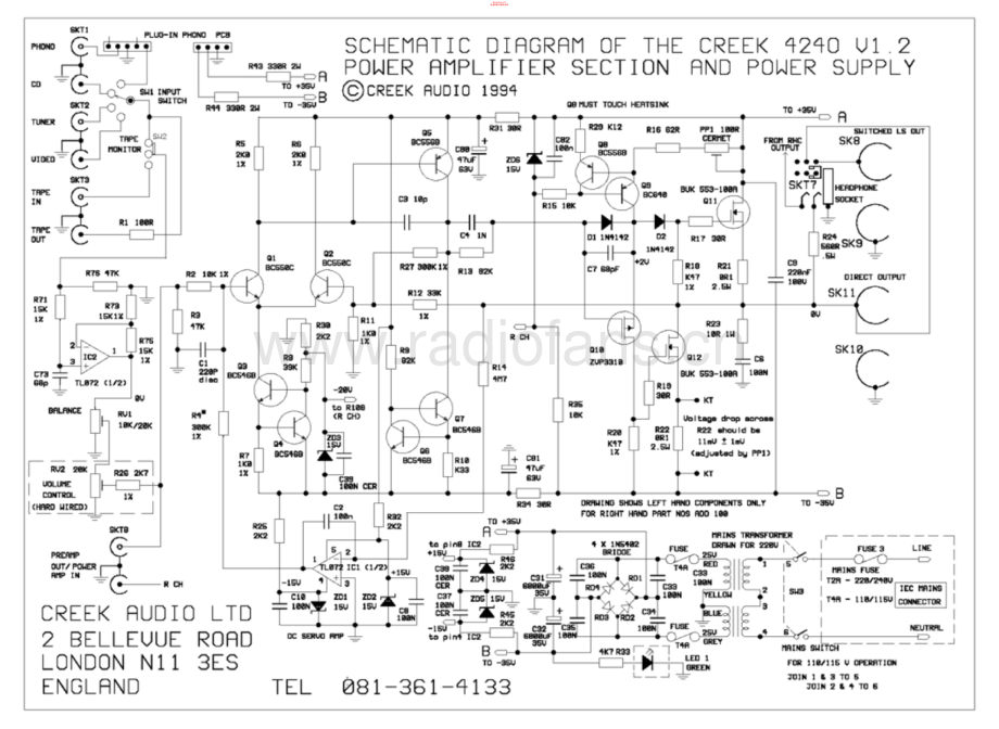 Creek-4240V1_2-int-sch维修电路原理图.pdf_第1页