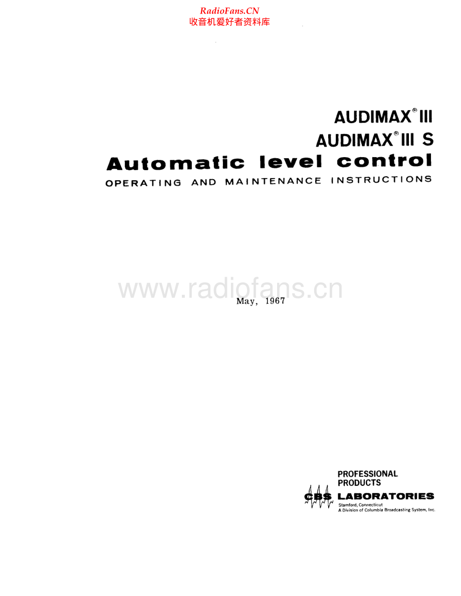 CBS-AudimaxIII-alc-sm维修电路原理图.pdf_第1页