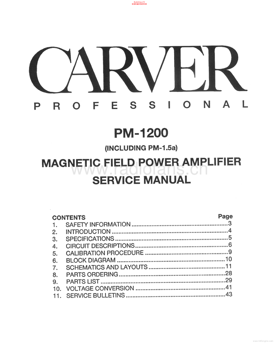 Carver-PM15A-pwr-sm维修电路原理图.pdf_第1页