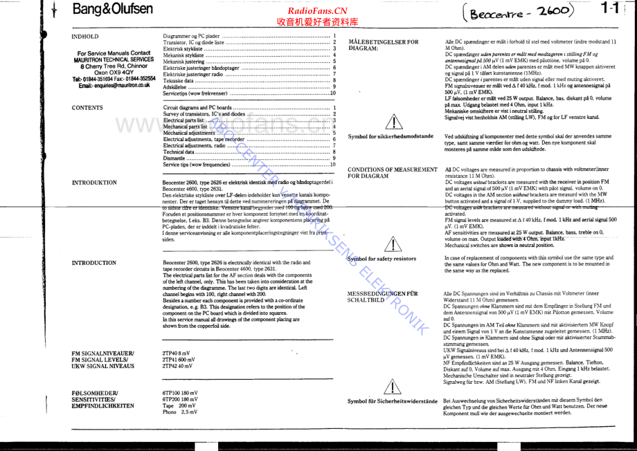 BO-Beocenter2600_type2626维修电路原理图.pdf_第1页