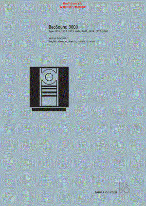 BO-BeoSound3000_type26xx-sm维修电路原理图.pdf