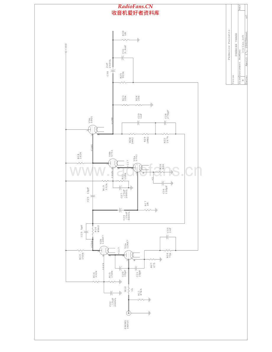 ConradJohnson-Premier3-pre-sch维修电路原理图.pdf_第1页