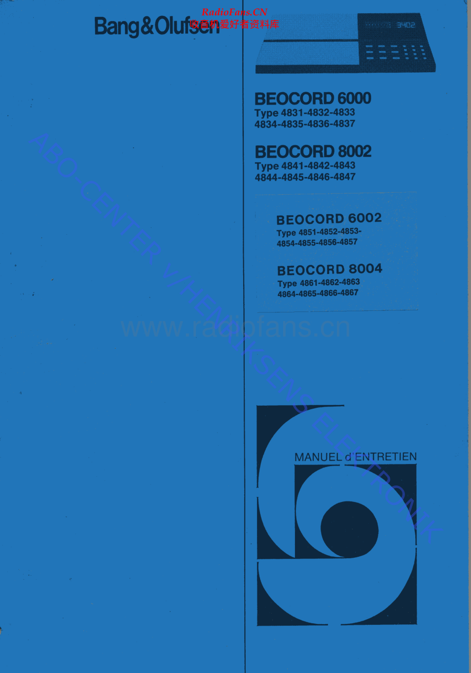 BO-Beocord6000_type483x-sm维修电路原理图.pdf_第1页