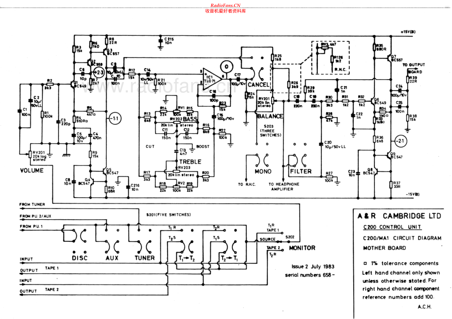 Arcam-C200-pre-sch维修电路原理图.pdf_第1页