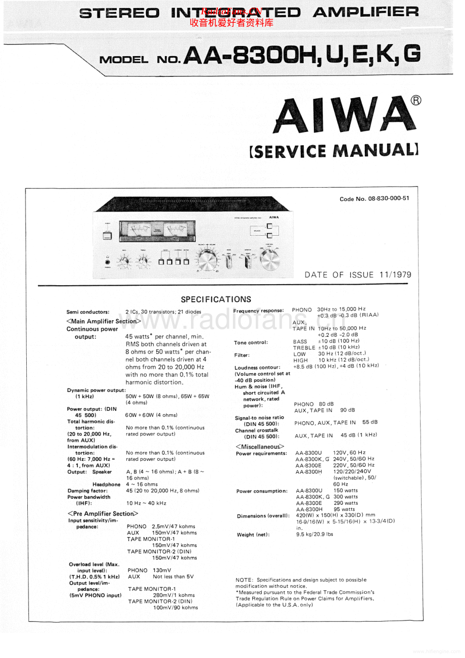 Aiwa-AA8300-int-sm维修电路原理图.pdf_第1页