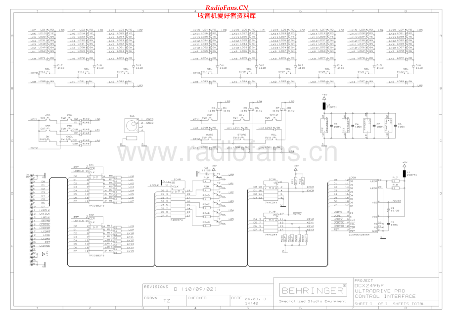 Behringer-DCX2496-FRONT-REVF维修电路原理图.pdf_第1页