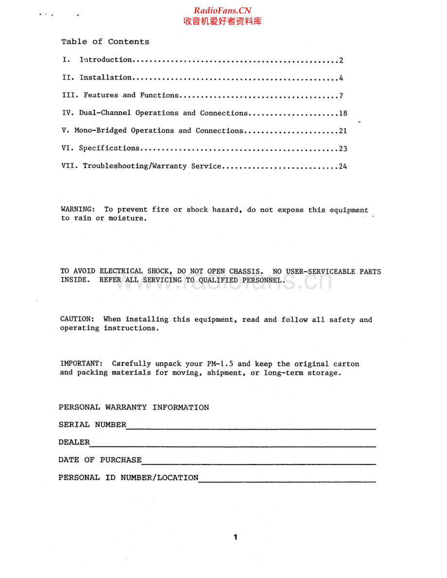 Carver-PM1_5-pwr-om维修电路原理图.pdf_第2页