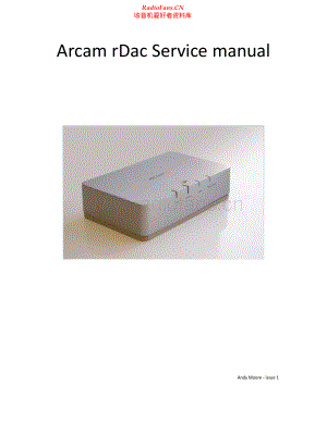 Arcam-rDac-dac-sm维修电路原理图.pdf