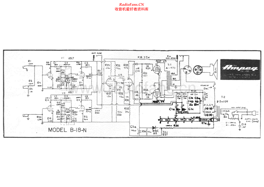 Ampeg-B18N-pwr-sch3维修电路原理图.pdf_第1页