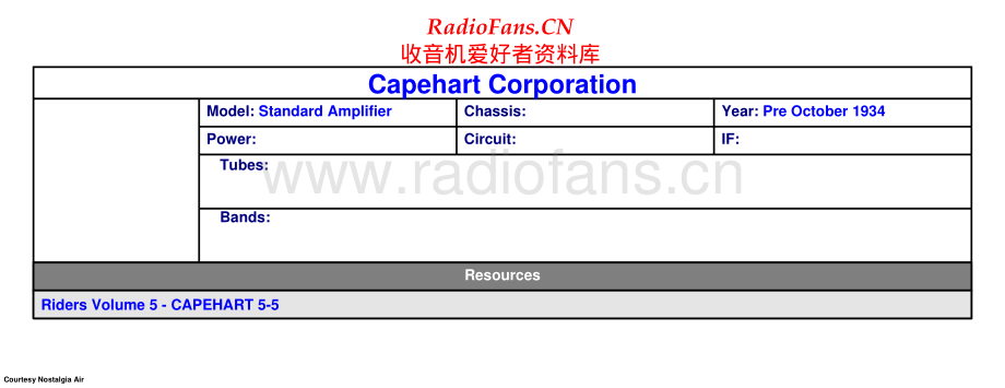 Capehart-StandardAmplifier-pwr-sch维修电路原理图.pdf_第1页