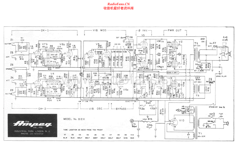 Ampeg-B12X-pwr-sch维修电路原理图.pdf_第1页