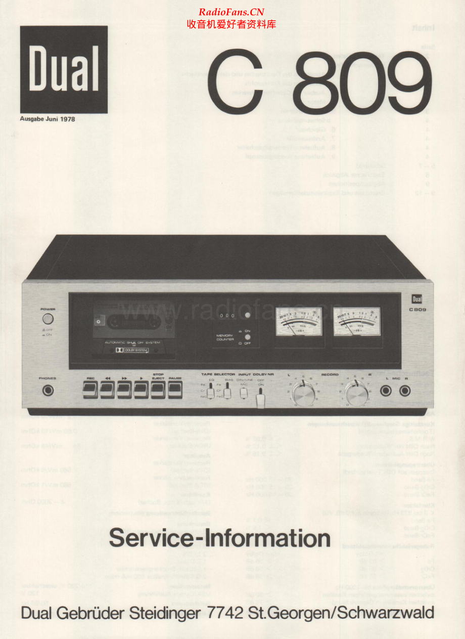 Dual-C809-tape-sm维修电路原理图.pdf_第1页